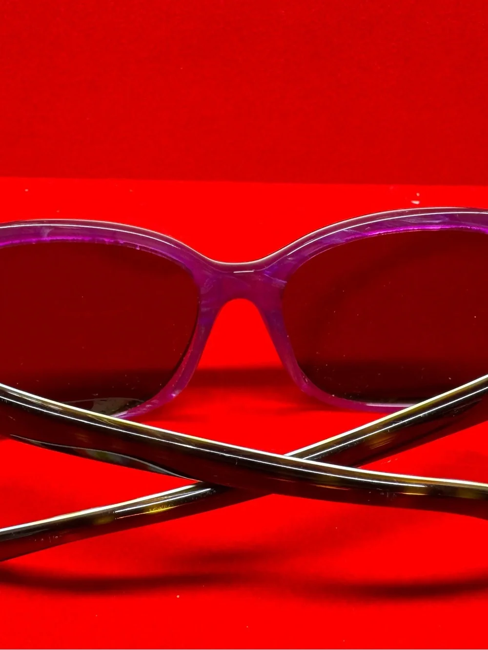 90s Kate Spade Hilde/P/S X72PVW Polarized Sunglasses Purple Tortoise with case